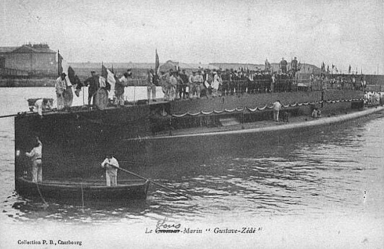 Sous-marin GUSTAVE ZEDE 1913